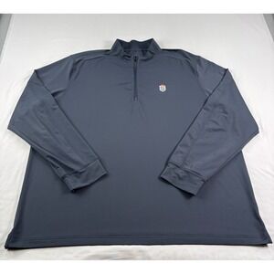Greatness Wins Shirt Mens 3XL Blue Golf 1/4 Zip Pullover Stretch Performance